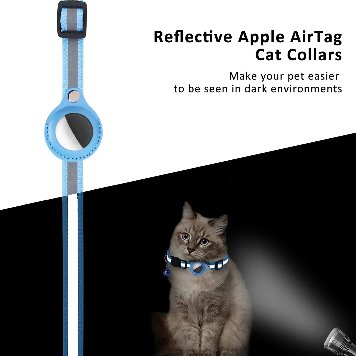SafeCat Reflective AirTag Collar