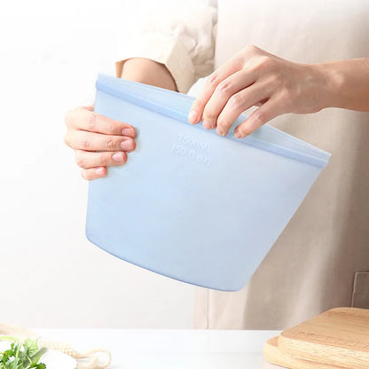 PEVA Fresh-keeping Silicone Food Storage Bag Reusable Storage Bags